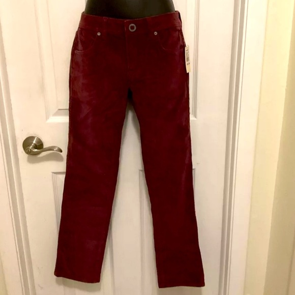 Volcom Corduroy Pants Cabernet Straight Big Youth Size 28 NWT - Picture 1 of 13